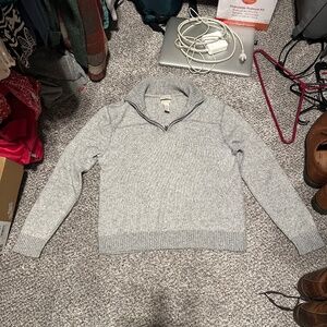 Banana republic cotton/cashmere/angora 1/4 zip pullover